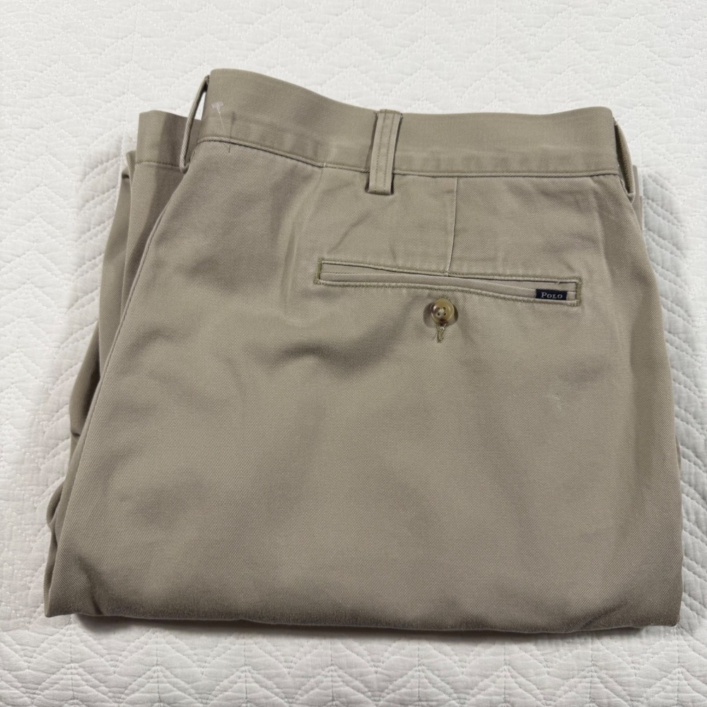 NWOT Polo Ralph Lauren Mens Classic Fit Chino Pants Tan Khaki 100% Cotton 40x32